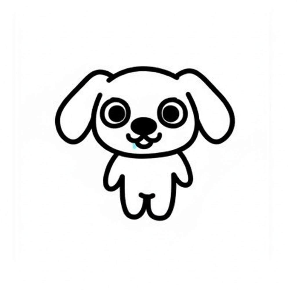 Cute cartoon dog